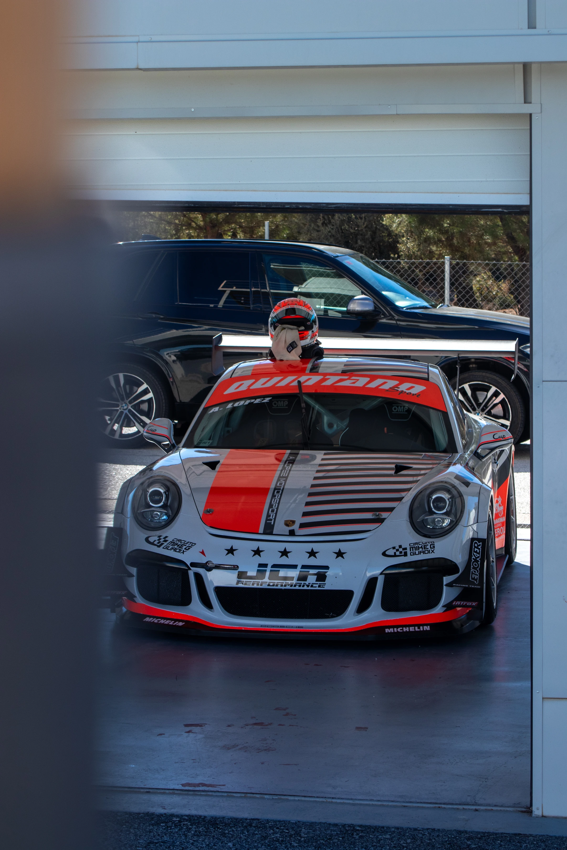 Porsche Cup in the pit box