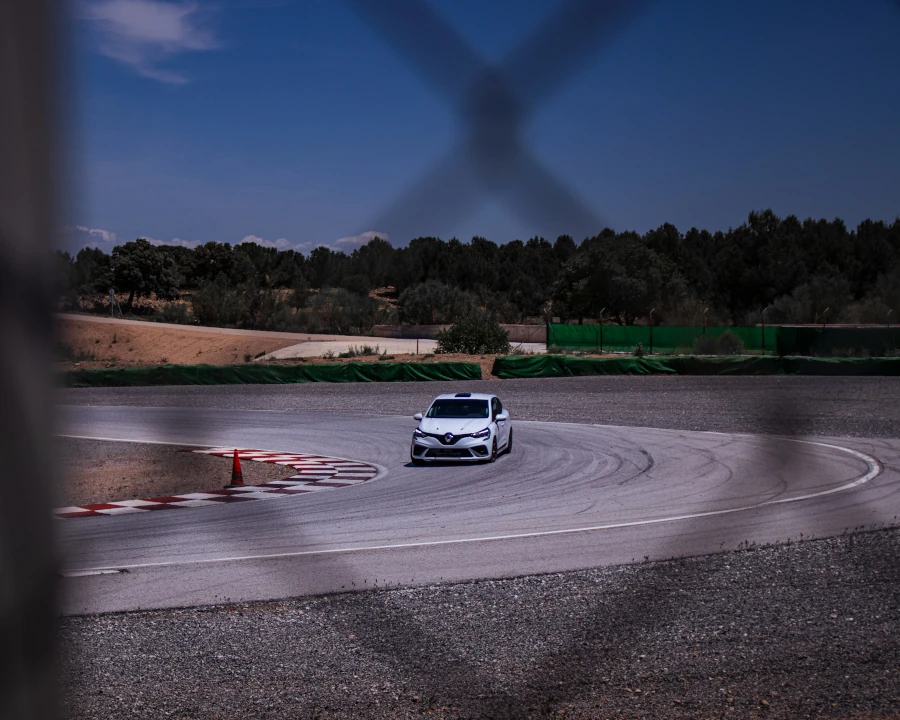 Renault Megane driving on track