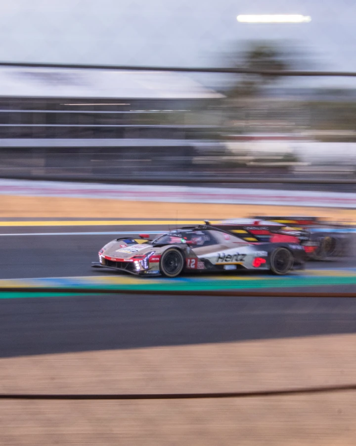 Cadillac hypercar fighting an LMP2